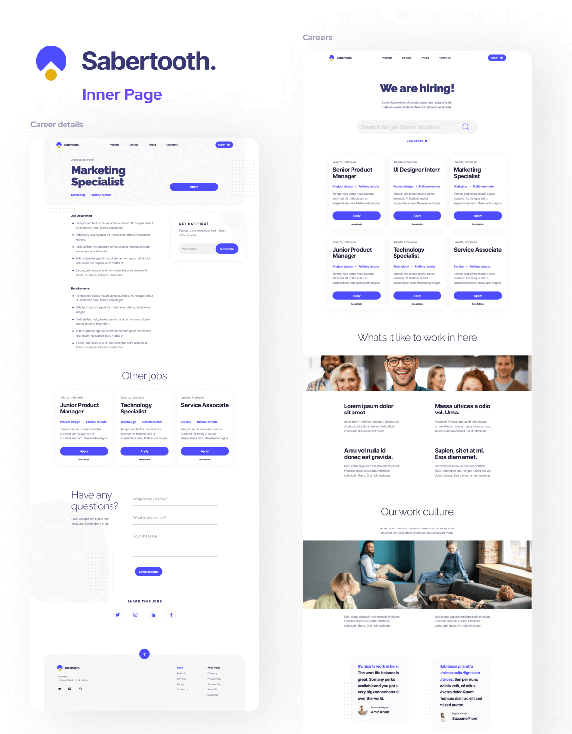 Sabertooth | Bussiness Service & Startup Web UI Kit for Figma - 4
