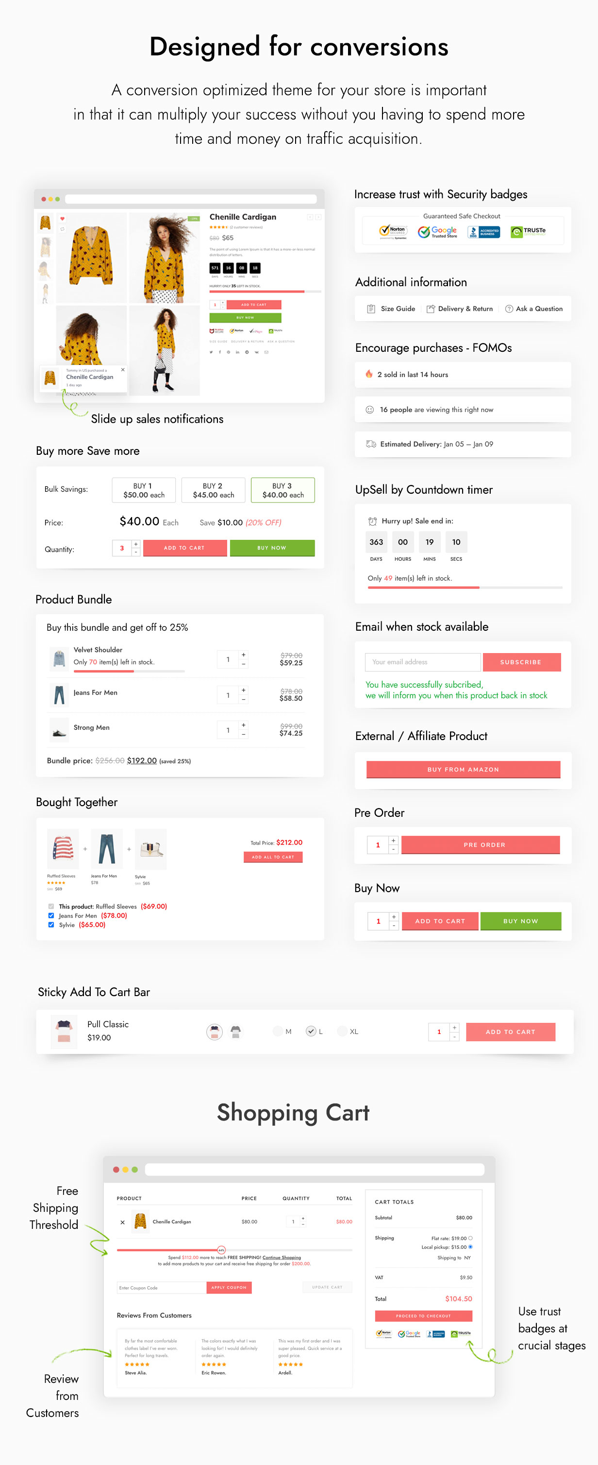 Elessi - WooCommerce AJAX WordPress Theme - Diseño para conversación