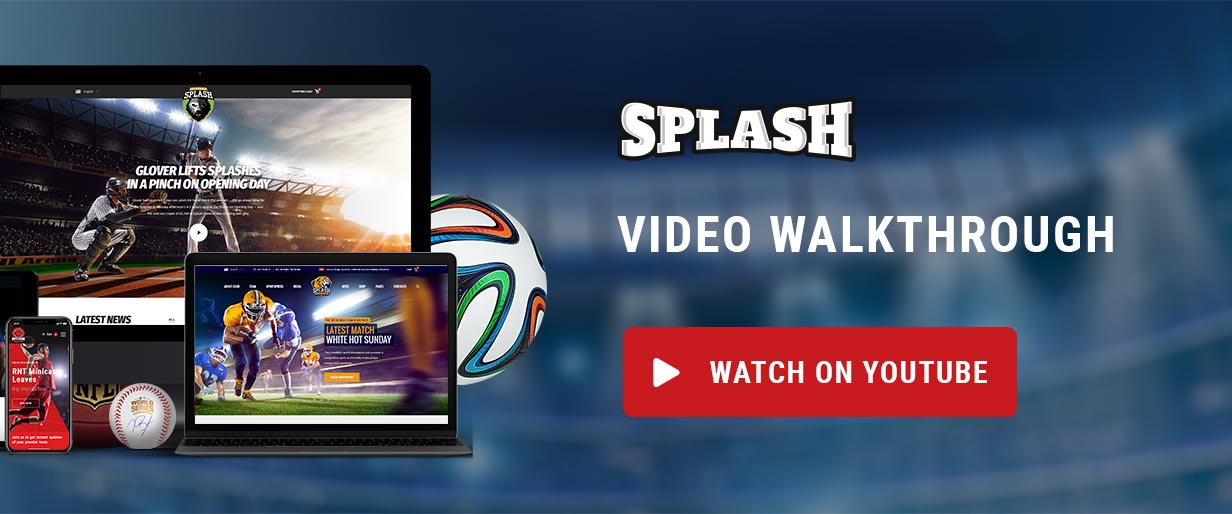 Splash - Sport Club WordPress Theme for Basketball, Football, Hockey