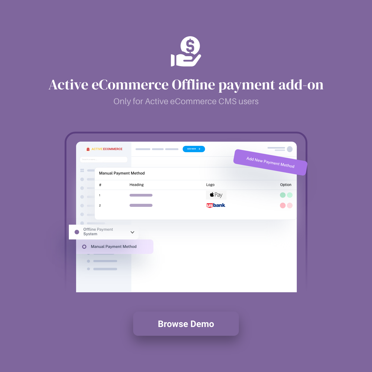 Active eCommerce Offline Payment Add-on - 1