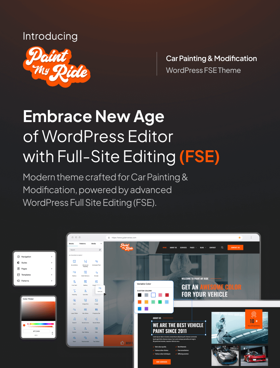 PaintMyRide – Car Painting & Modification FSE WordPress Theme - 3