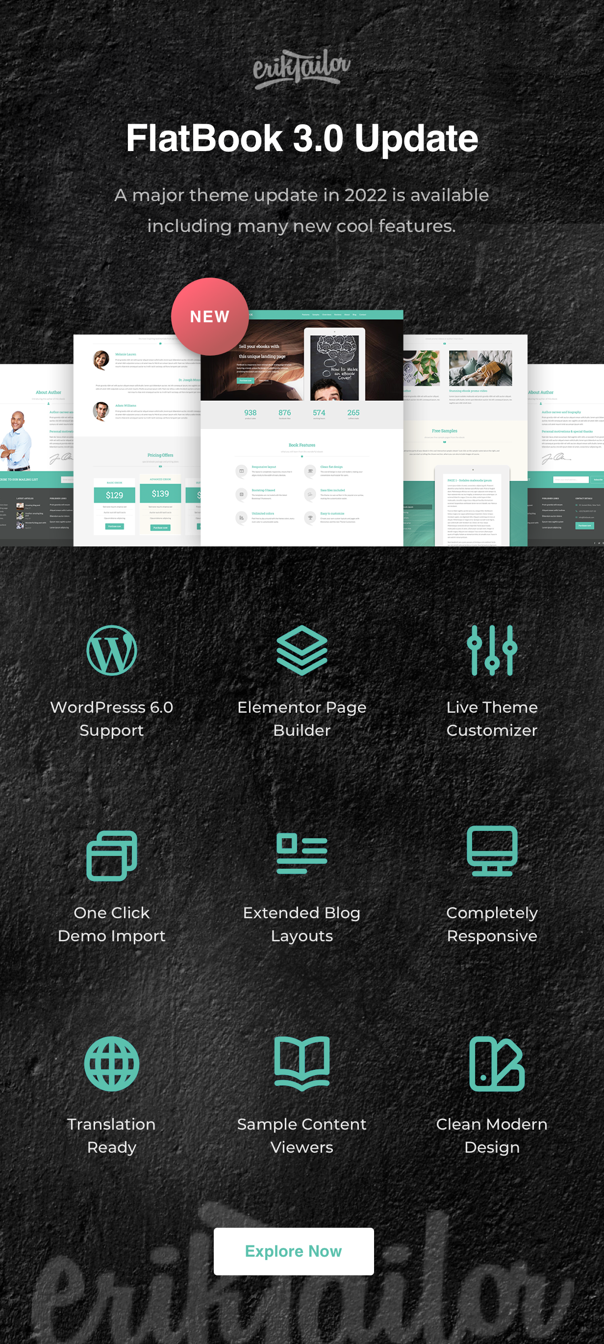 FlatBook - Ebook Selling WordPress Theme by eriktailor