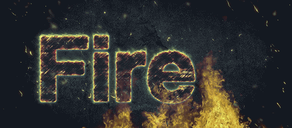 Fire Stroke Text Effect - 1