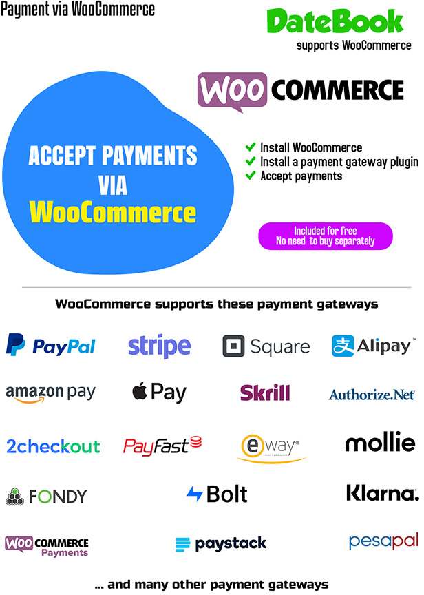 DateBook - Dating WordPress Theme. Accept payments via WooCommerce and supported payment gateways.