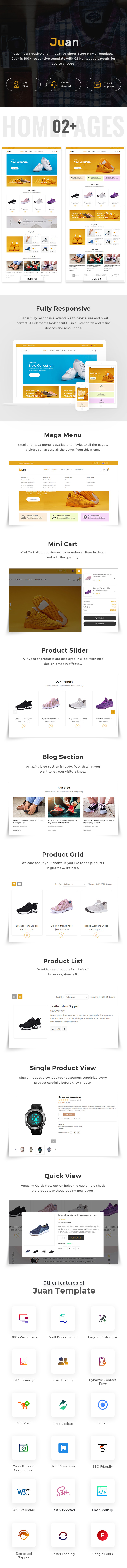 Juan – Shoes Store HTML Template - 1