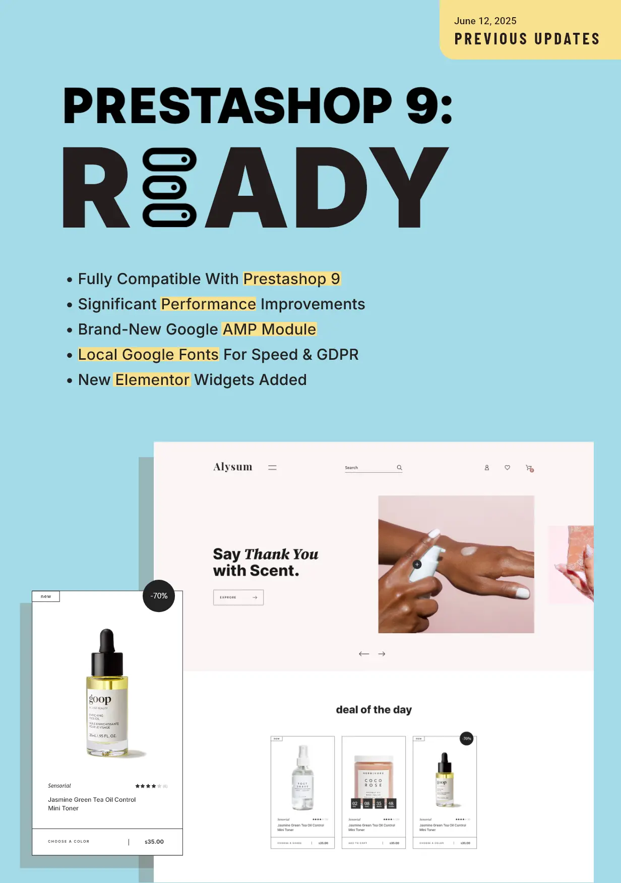 Premium Prestashop 9 Elementor AMP Theme