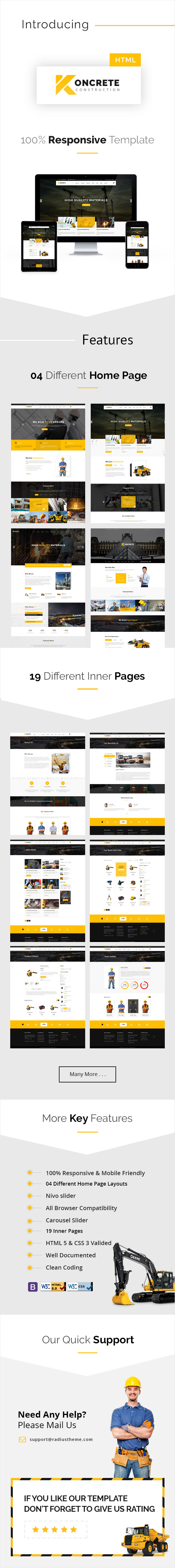 Construction HTML5 template