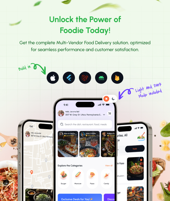 Foodie | UberEats Clone | Food Delivery App | Multiple Restaurant Food Delivery Flutter App - 3