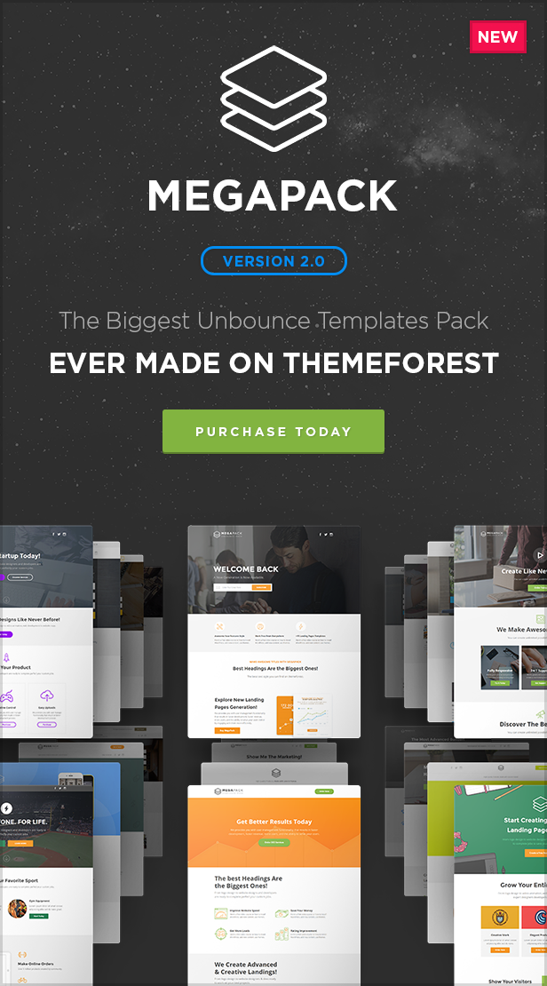 MEGAPACK - Multipurpose Unbounce Landing Pages Pack - 5