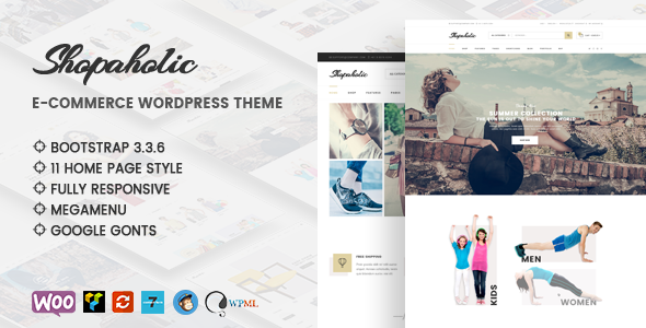 Shopaholic - Responsive Multipurpose eCommerce WordPress Theme