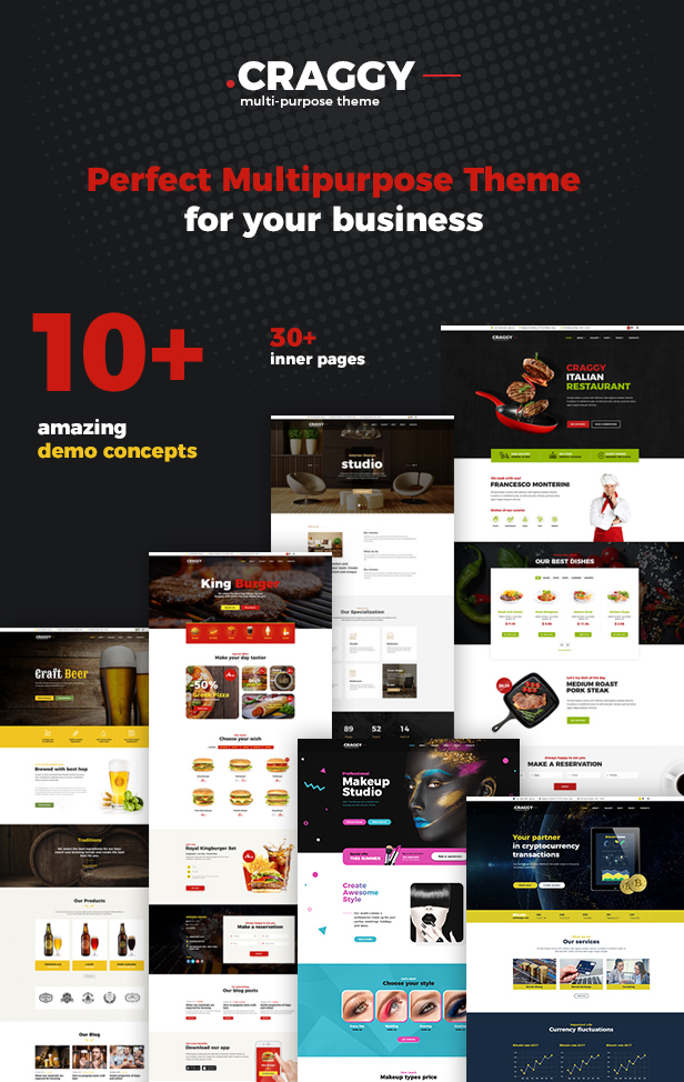 Craggy - Food Delivery, Services & Bitcoin Crypto Currency Multi-purpose WordPress Theme - 5