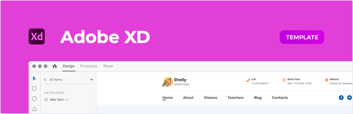 SHELLY – SCHOOL TEMPLATE FOR XD