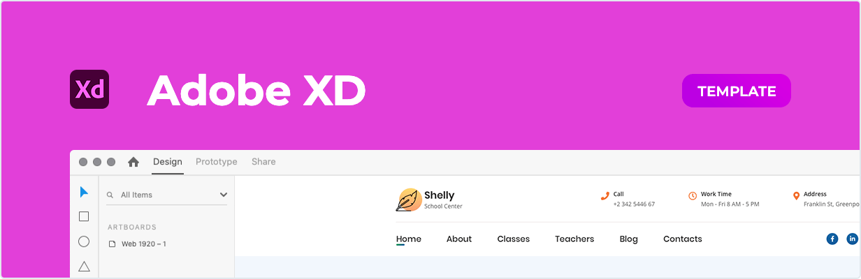 Shelly – School Template for XD