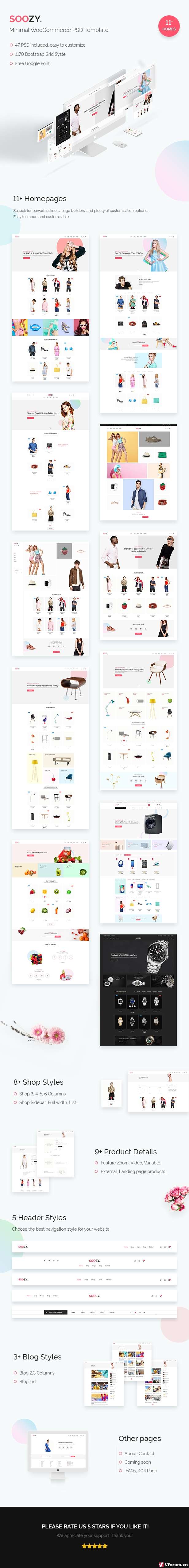 Soozy | Minimalist WooCommerce Psd Template - 1