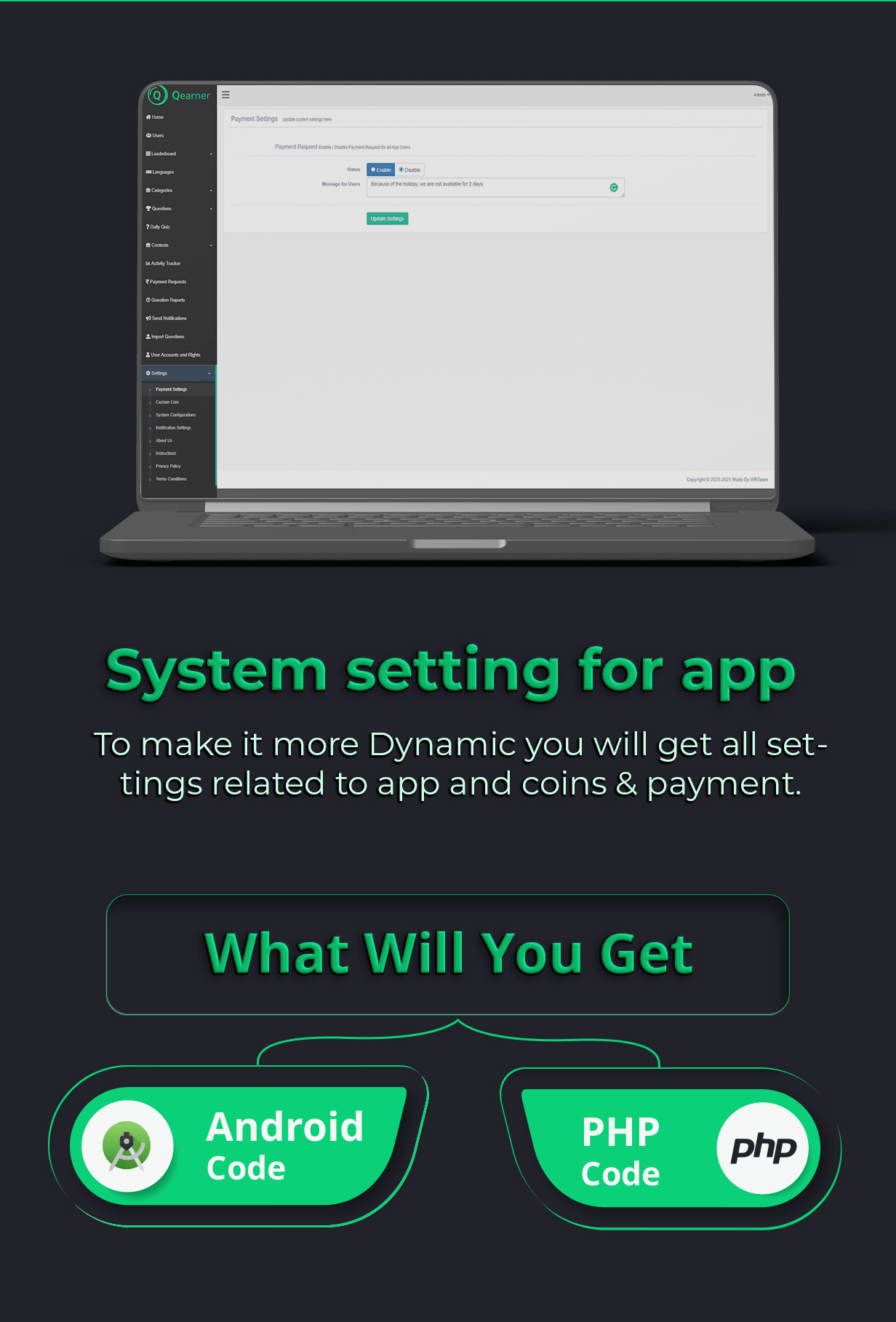 Qearner - Quiz App with Earning System + Admin Panel - 14
