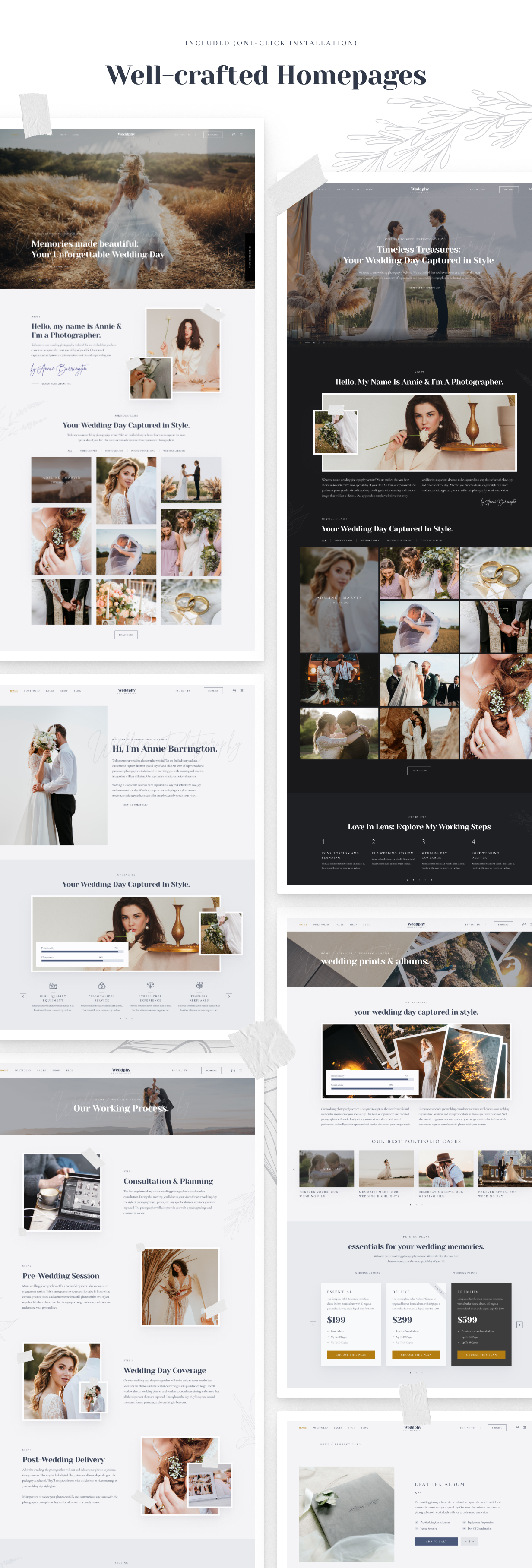 Weddphy - Wedding Photography WordPress Theme - 3