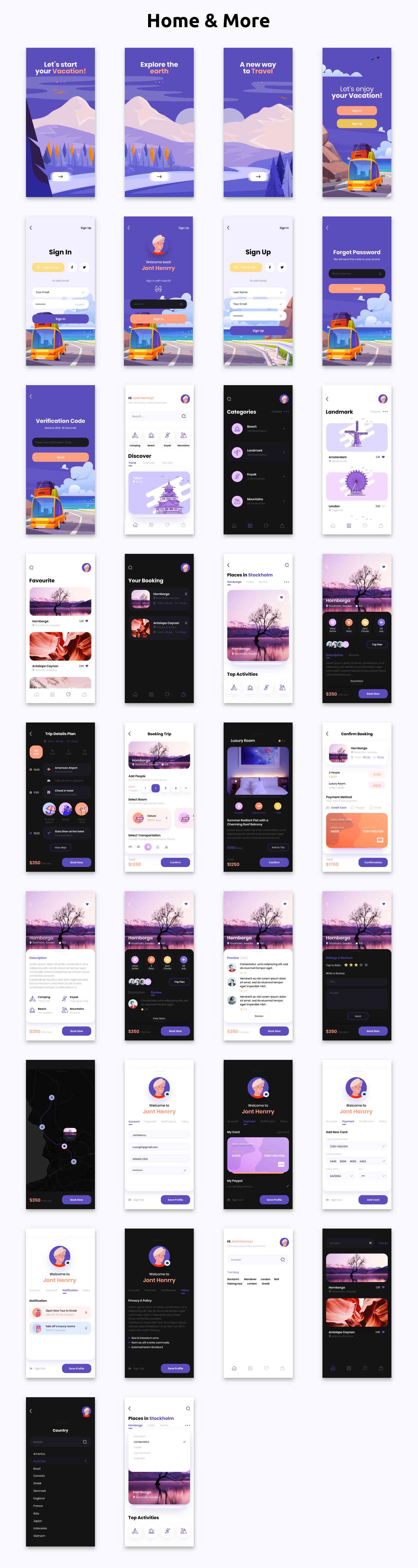 Travel Mobile App | UI Kit | Flutter | Figma + XD FREE | Tracoo - 3