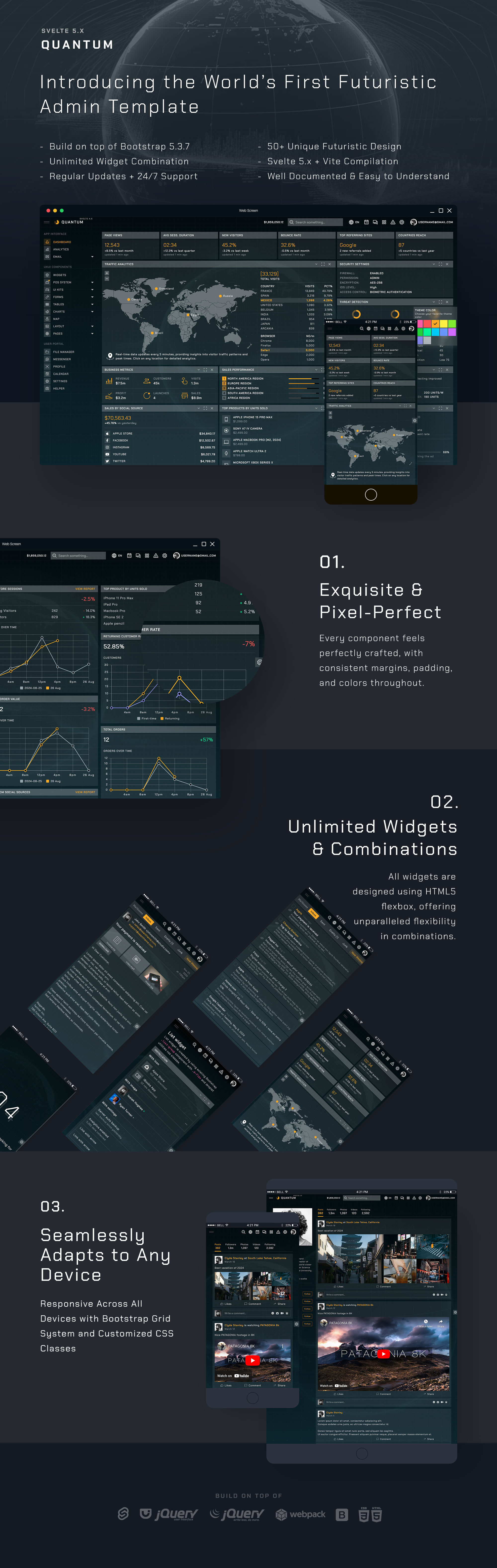 Quantum - Svelte Bootstrap 5 Admin Template - 11