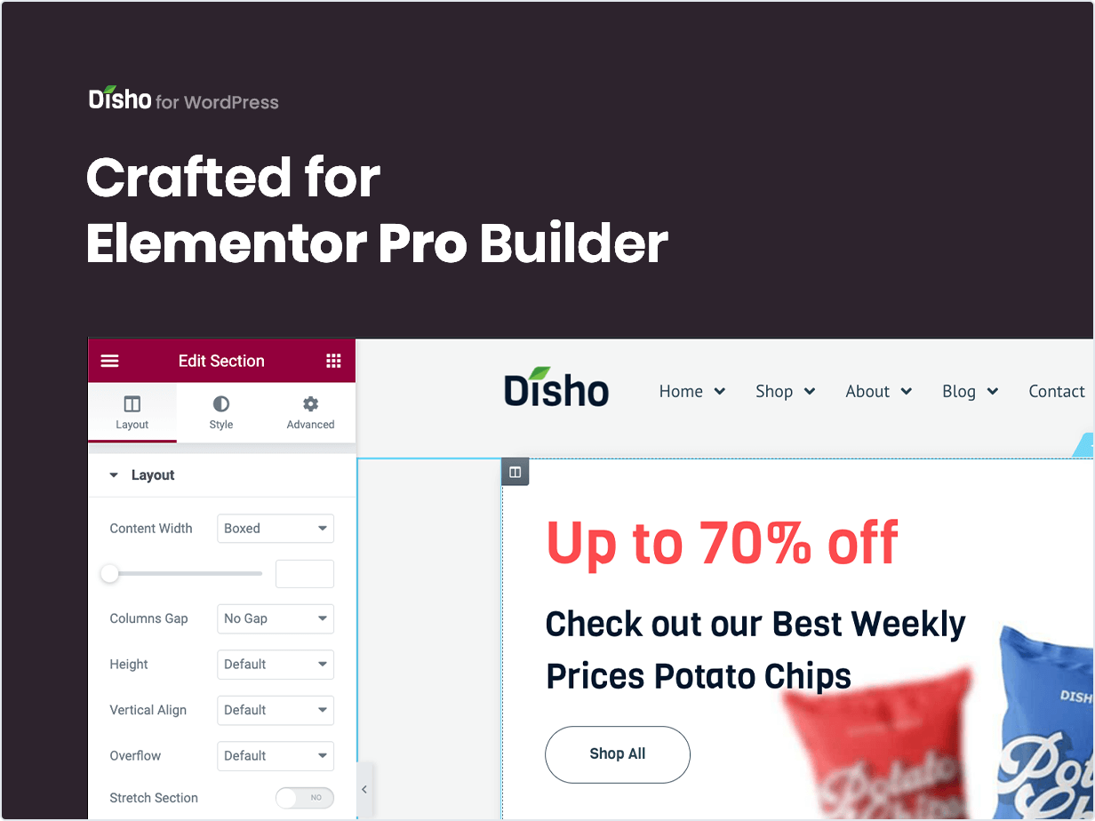 Criado para o Elementor Builder