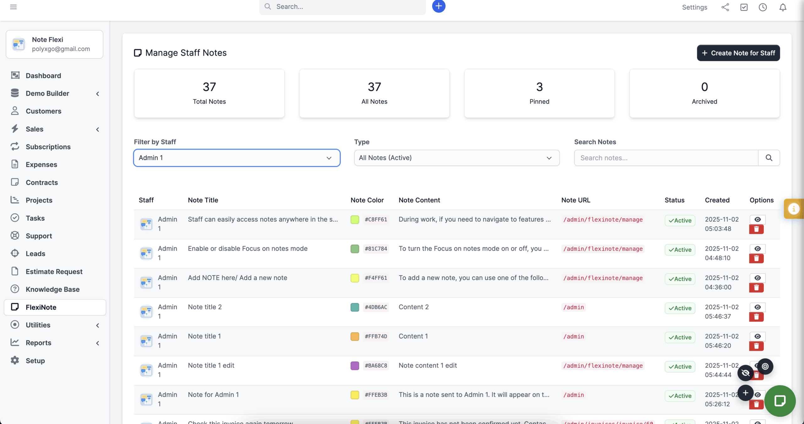 FlexiNote for Perfex CRM - 7