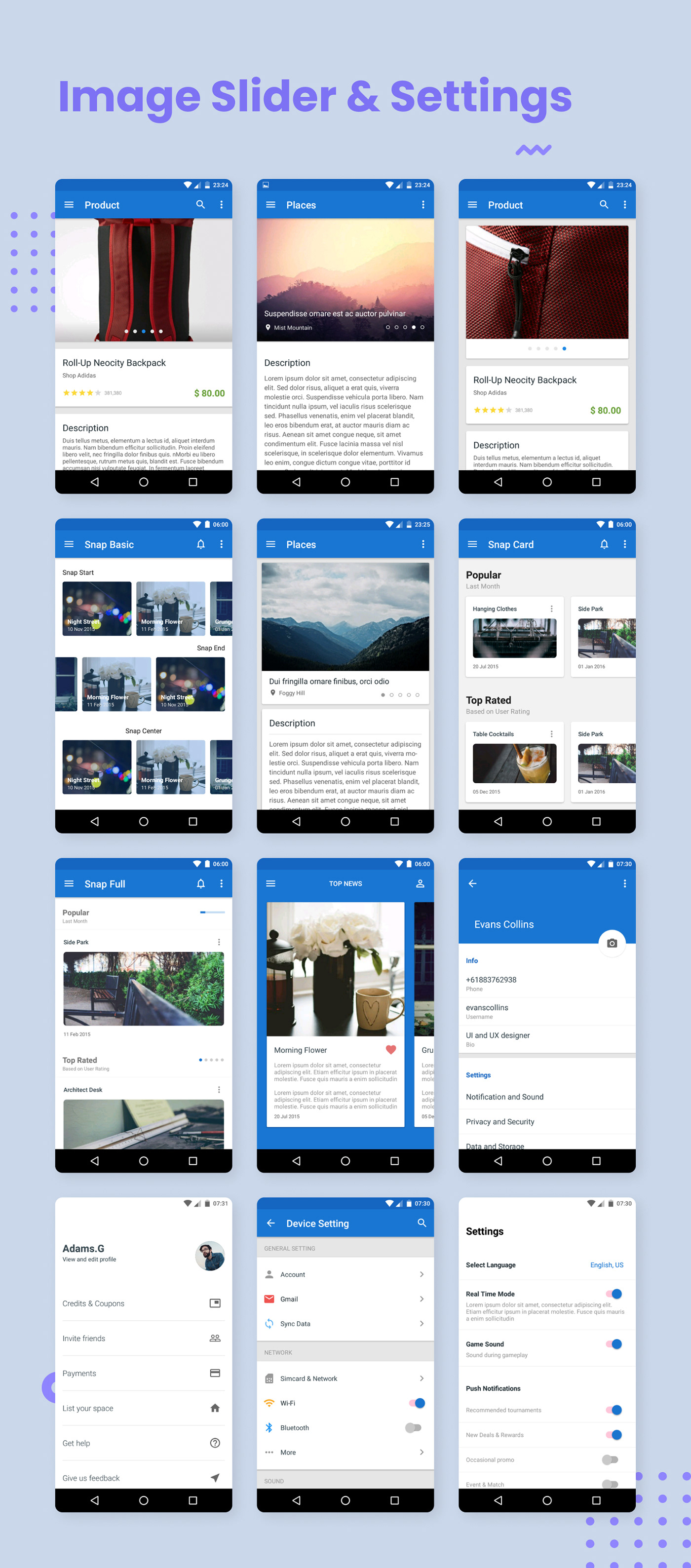 MaterialX - Interface do Android Material Design 2.8 - 30