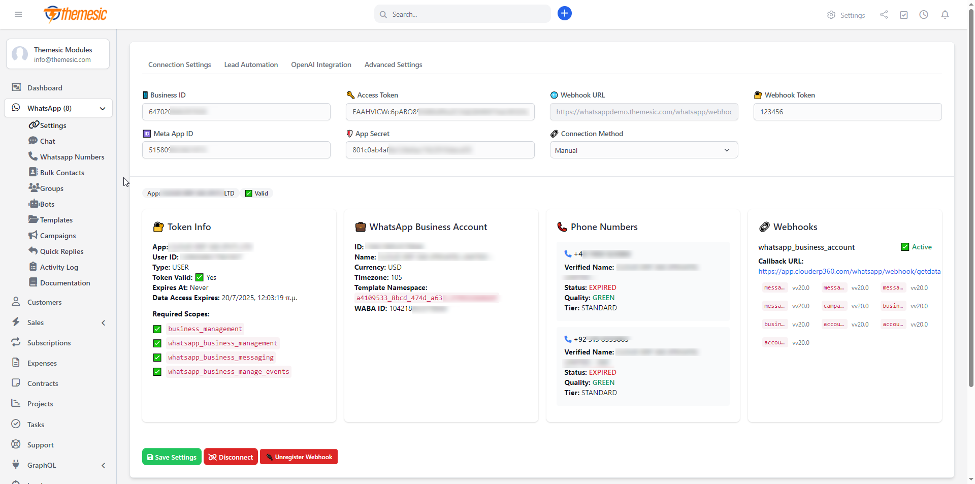WhatsApp Official Cloud API Chat & Marketing module for Perfex CRM - 7