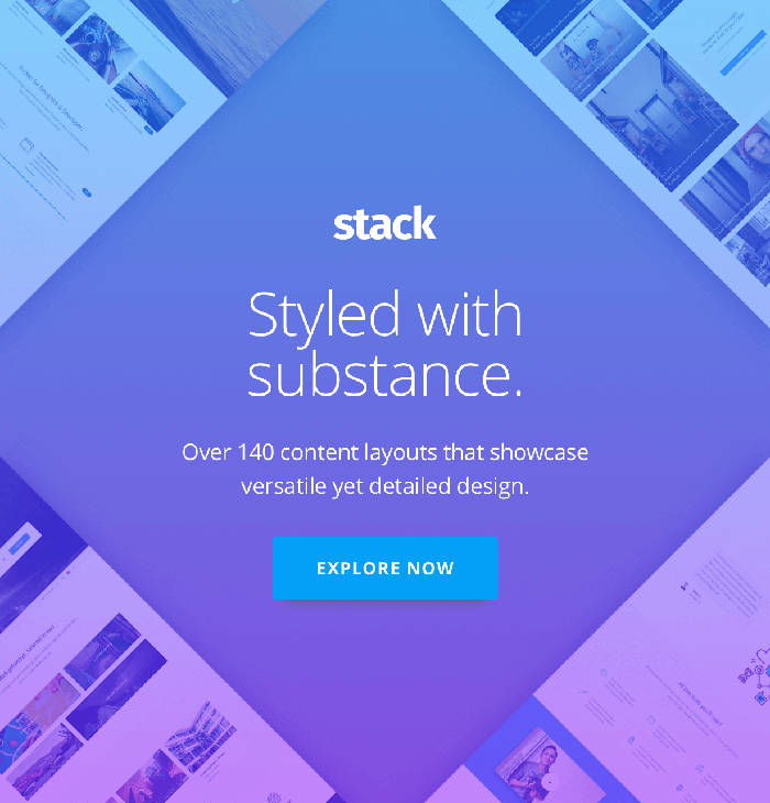 Stack styled with substance