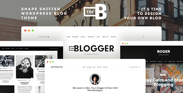 theblogger wordpress blog theme for bloggers