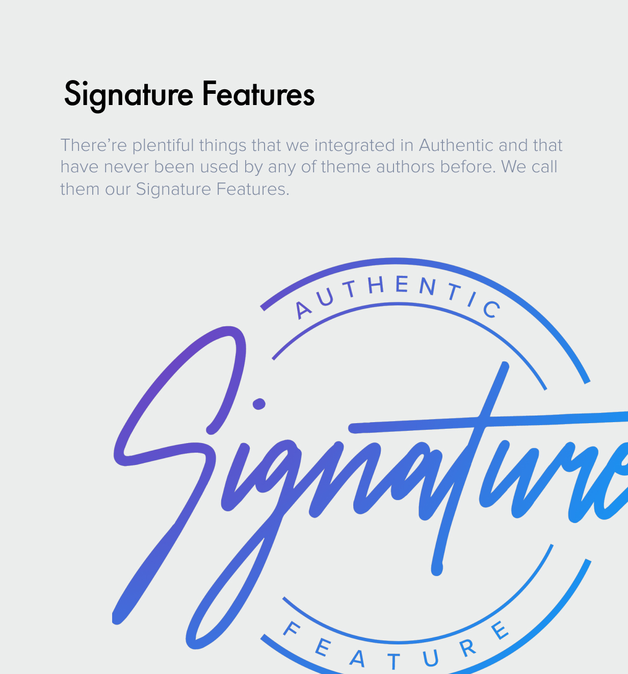 Signature Features