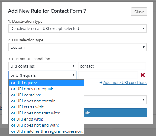 custom deactivation rules