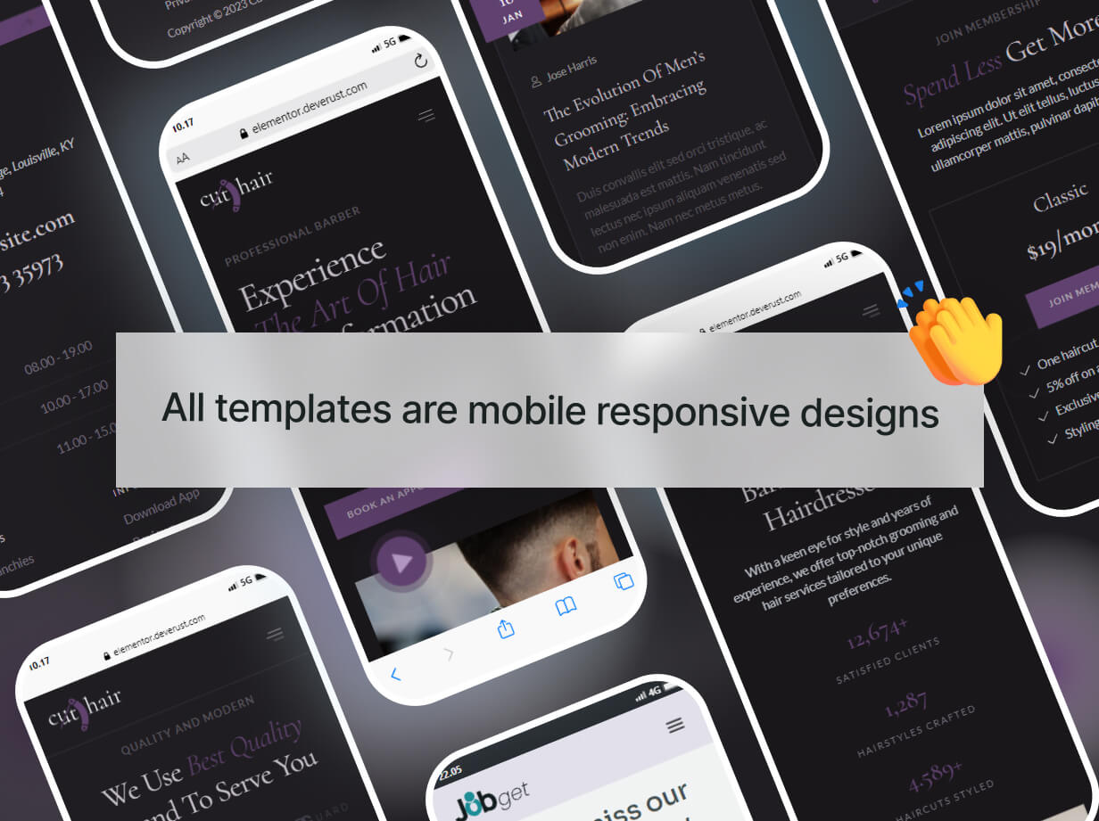 Cuthair - Barbershop & Hairdresser Elementor Pro Template Kit - 4