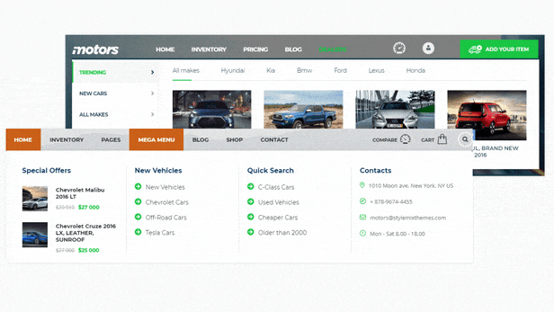 Motors - Car Dealer, Rental & Classifieds WordPress theme - 16