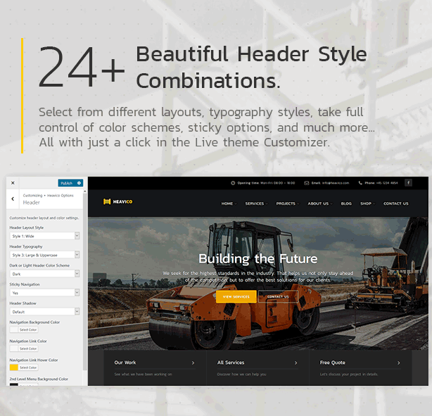 24 beautiful header style combinations