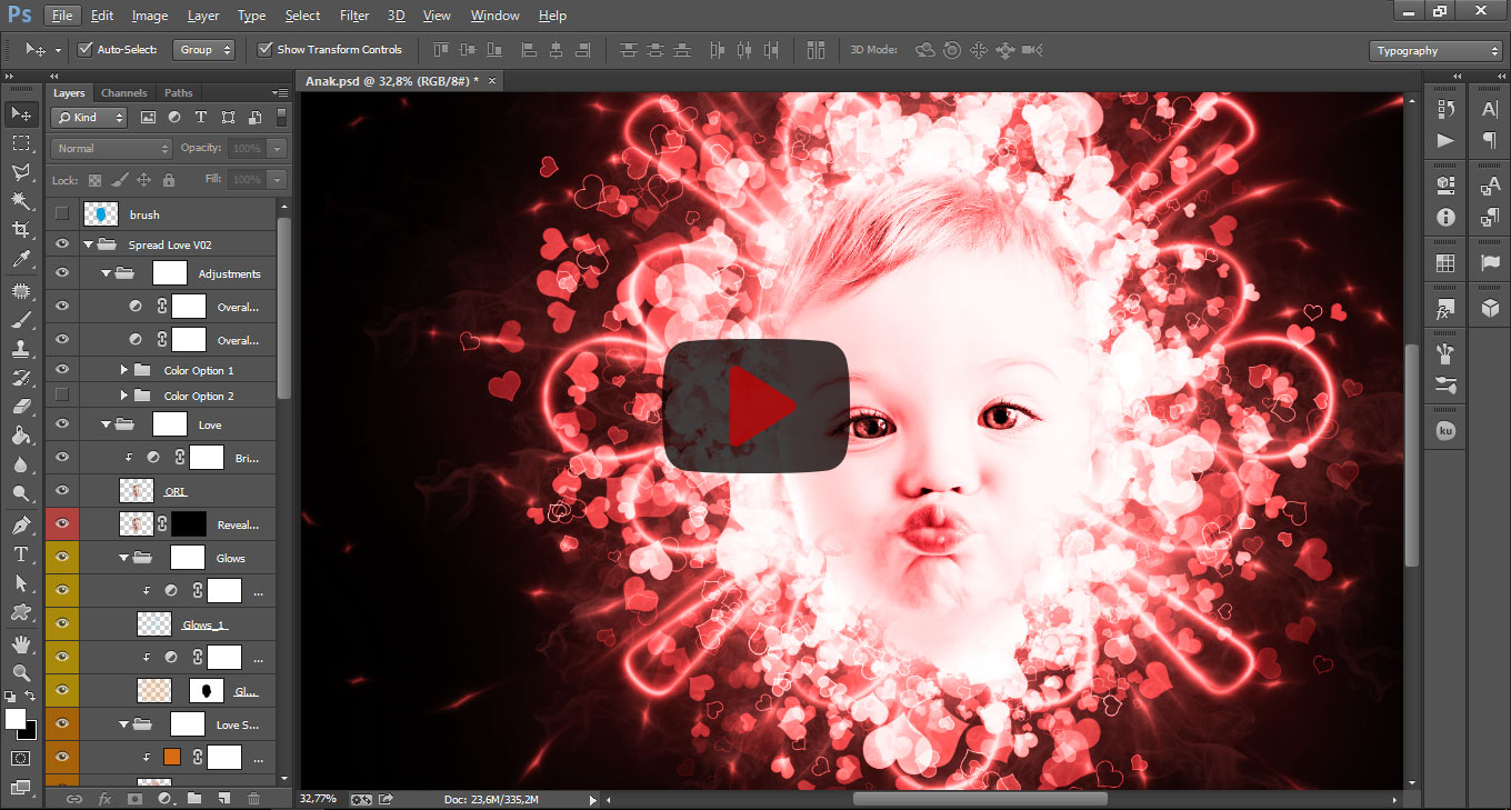 Spread Love Photoshop Action - 1