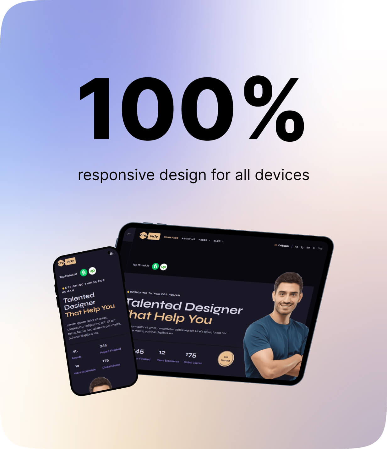 Crevidy - UI UX Designer Portfolio Elementor Pro Template Kit - 3