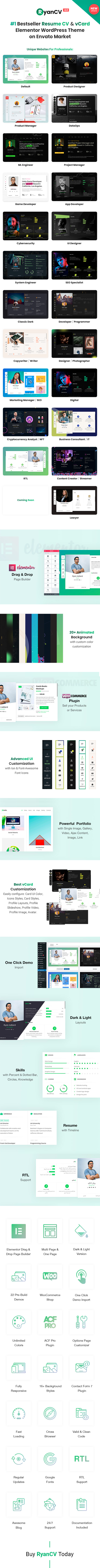 Personal Portfolio Resume WordPress Theme