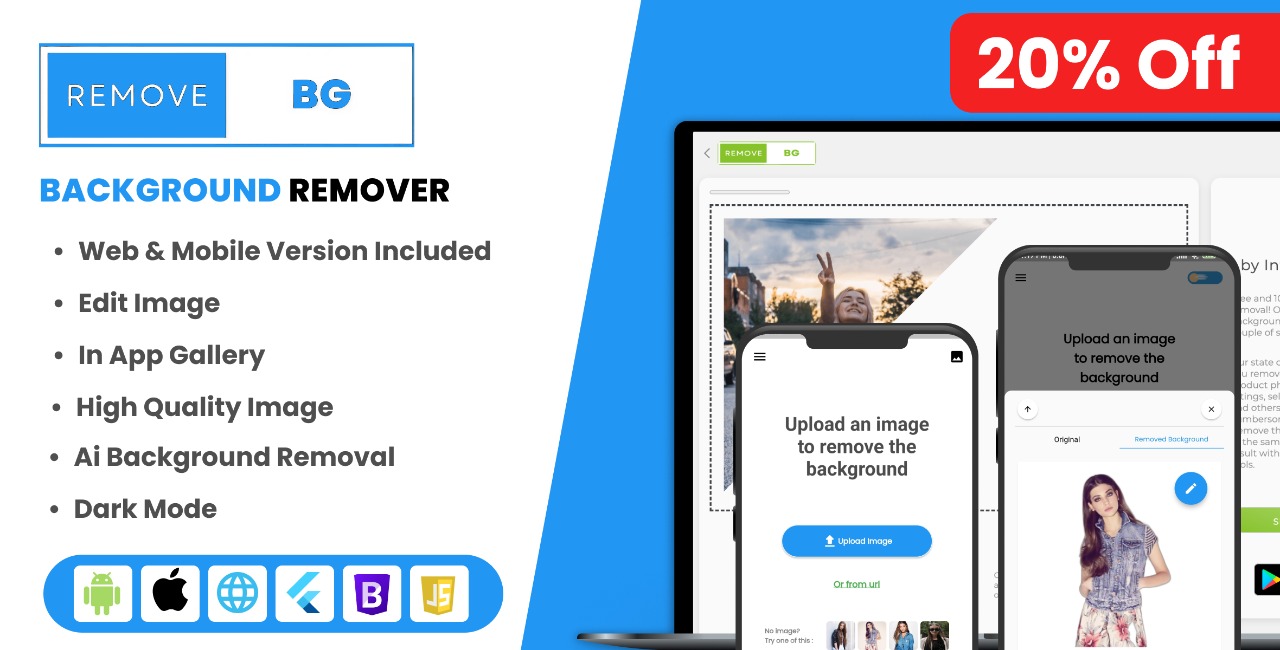 RemBG – Background Remover Flutter + WEB version + AdminPanel SUBSCRIPTION  WITH STRIPE by InfusibleCoderPvtLtd