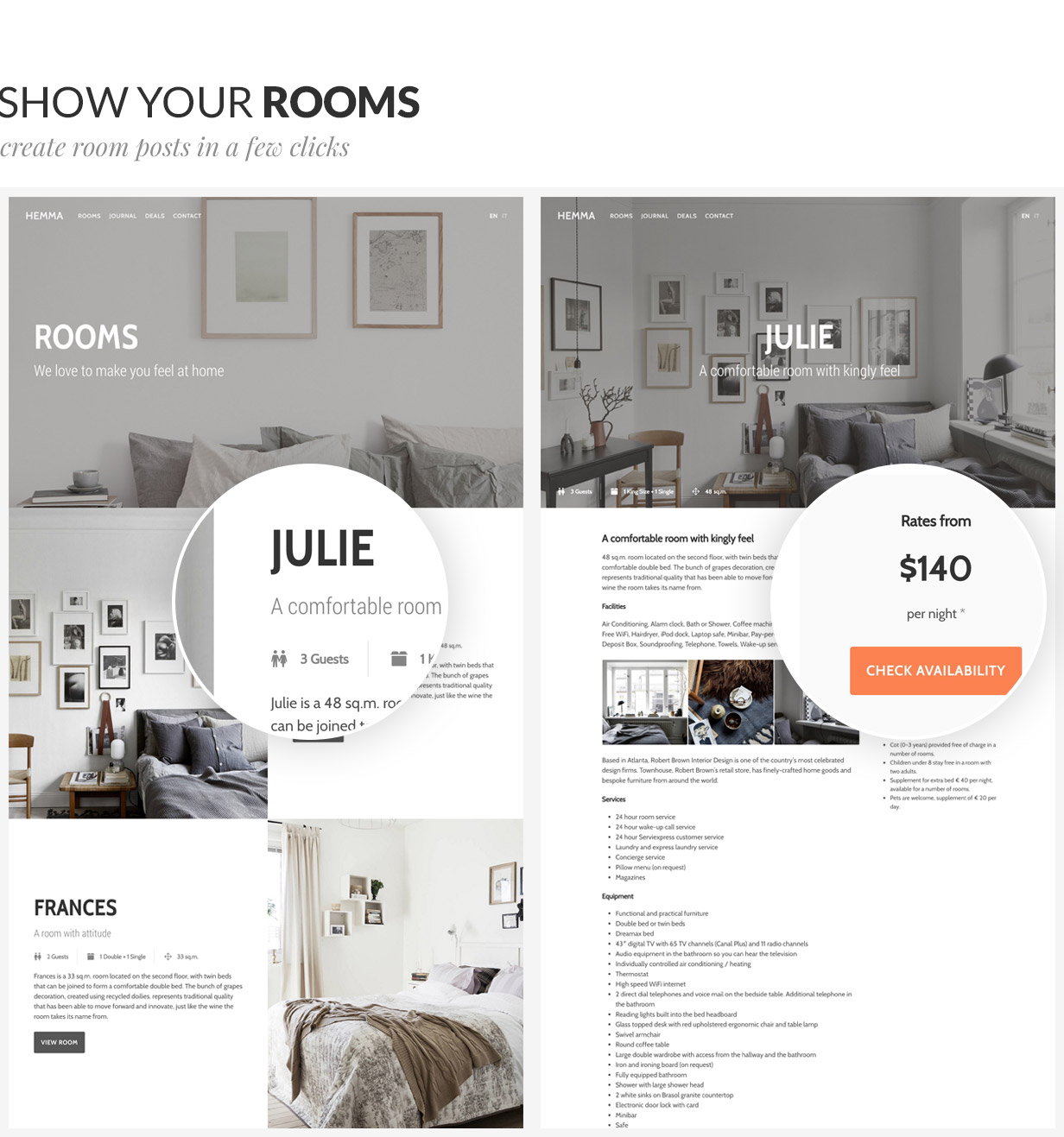 Hemma - A WordPress theme for Holiday Houses - 2