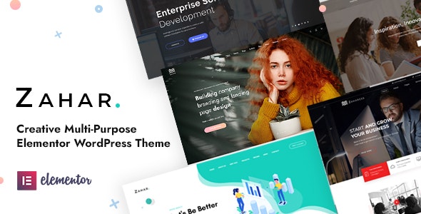 Zahar - Creative Multipurpose Elementor WordPress Theme - Creative WordPress