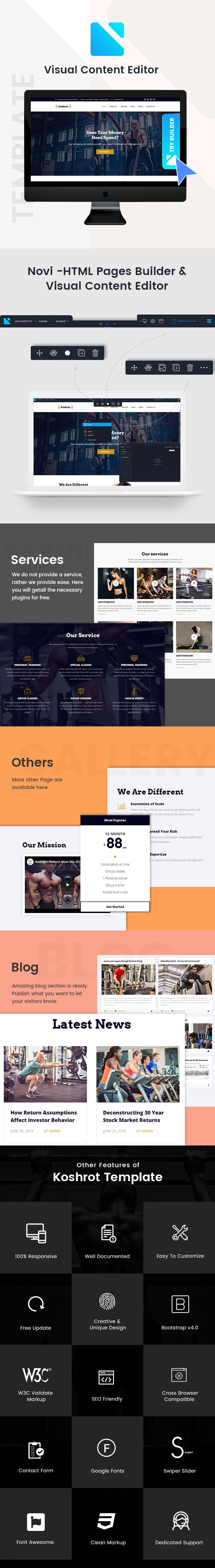 Koshrot - Gym Fitness HTML Template with Page Builder - 2