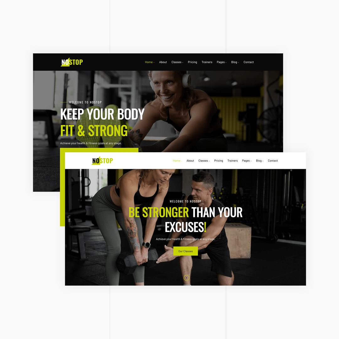 NoStop - Gym and Fitness Template