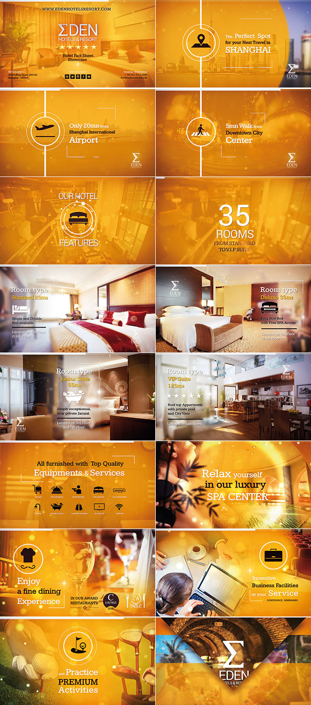 hotel videohive showcase fact-sheet Hotel sheet  by Showcase  zanimotion Fact VideoHive