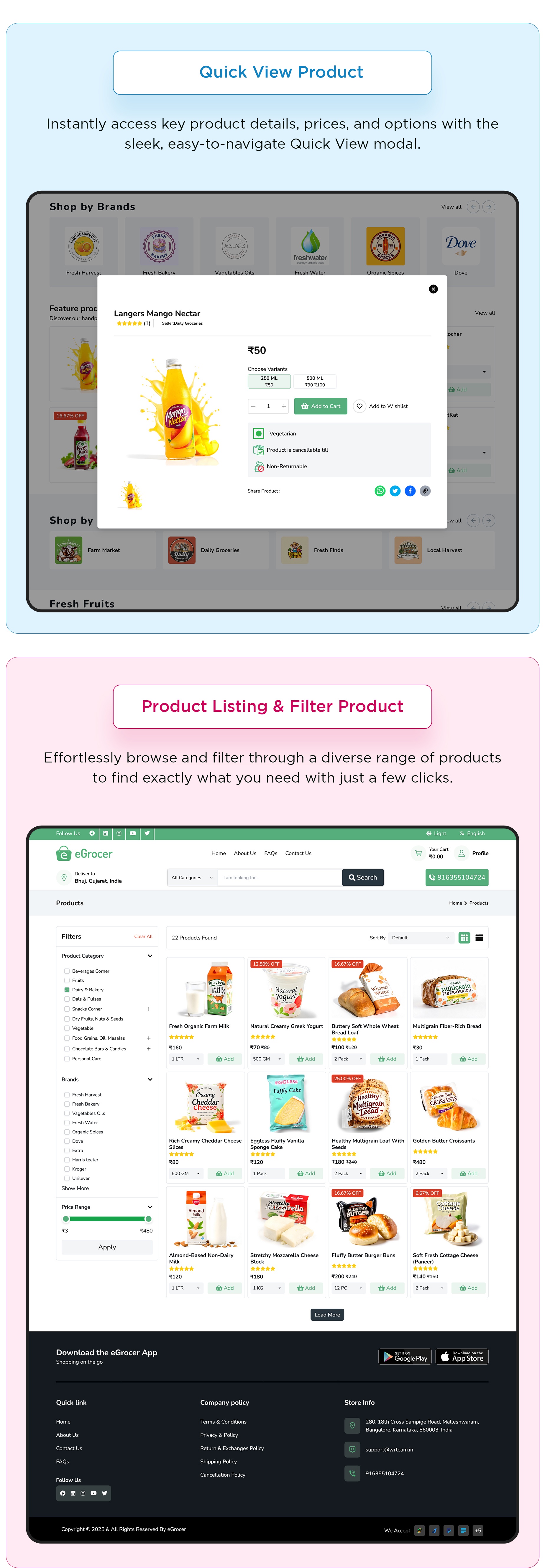 eGrocer - Online Multi Vendor Grocery Store, eCommerce Flutter Full App | Admin Panel | Web Version - 28