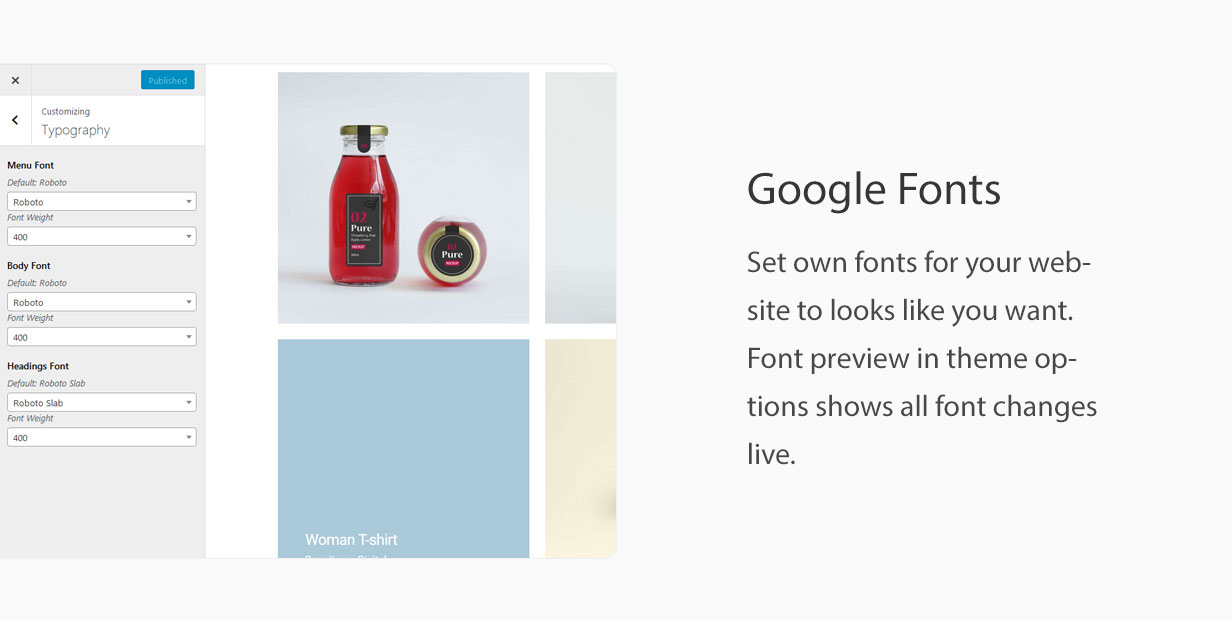 Essu - Minimal Portfolio Wordpress Theme Fonts