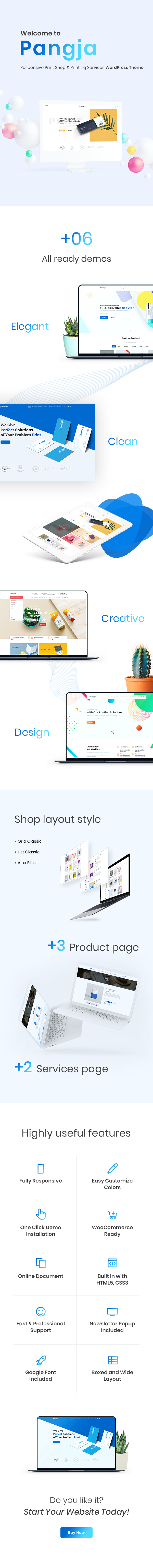 Pangja - Print Shop WordPress theme