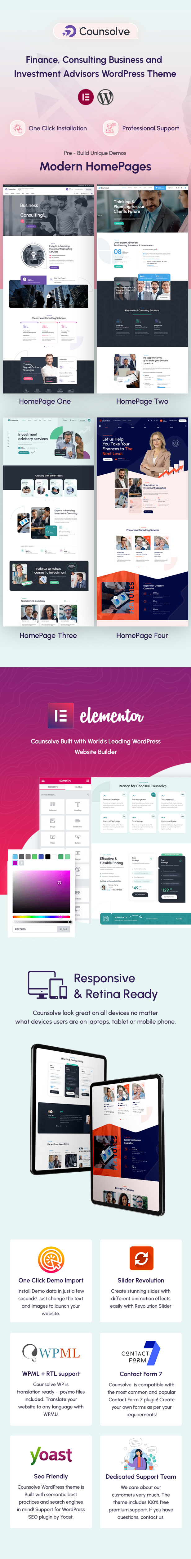Counsolve - Consulting & Investments WordPress Theme 