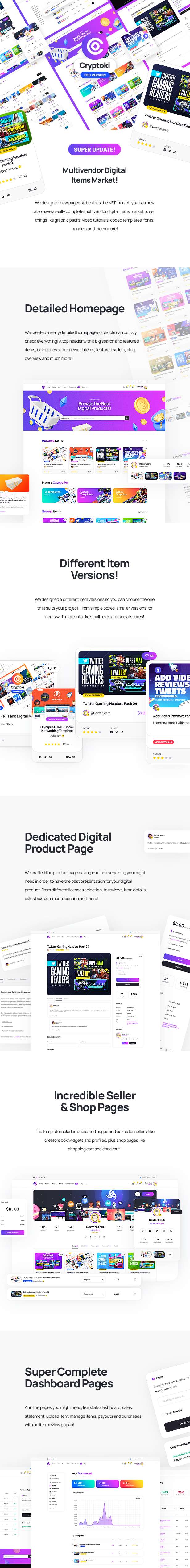 Cryptoki - NFT Digital Marketplace PSD Template - 10