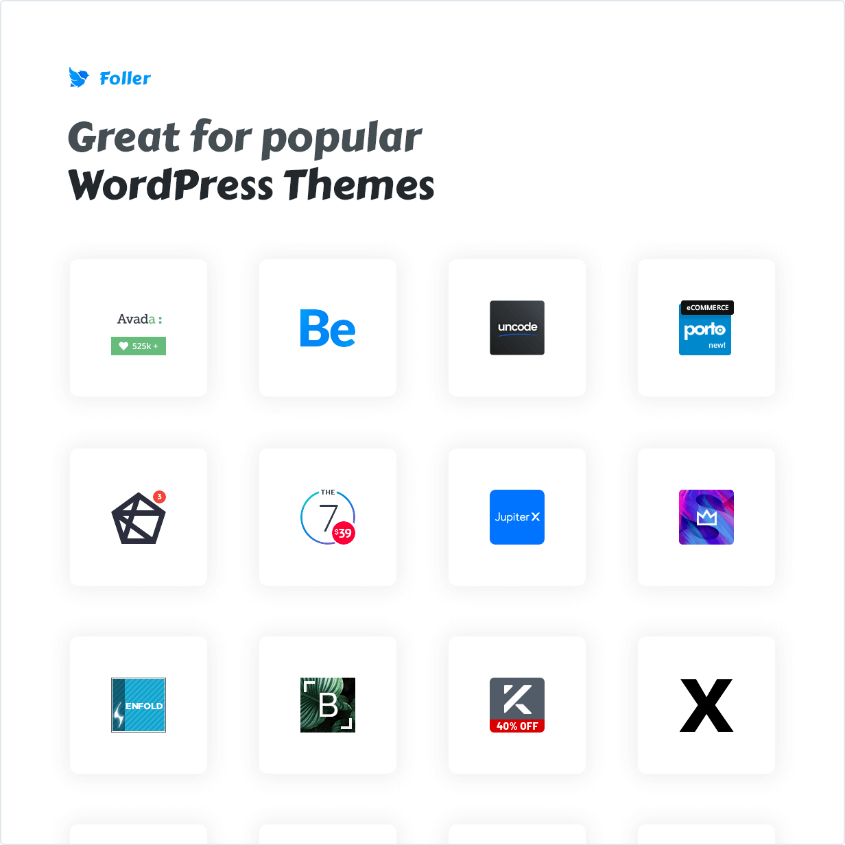 Ótimo para temas populares do WordPress