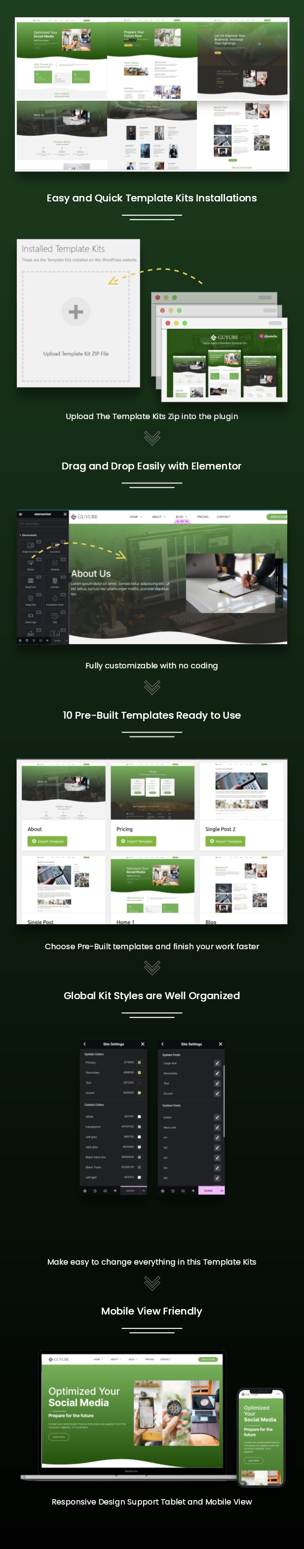 Guyube - Digital Agency Elementor Template Kit - 1