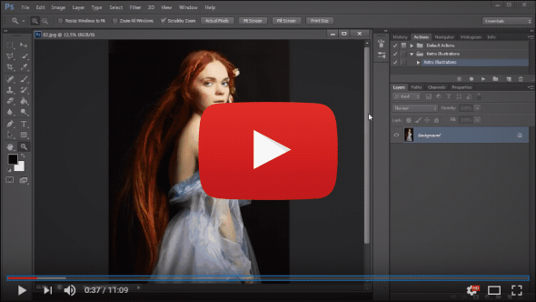 Retro Illustrations Photoshop Action - 1